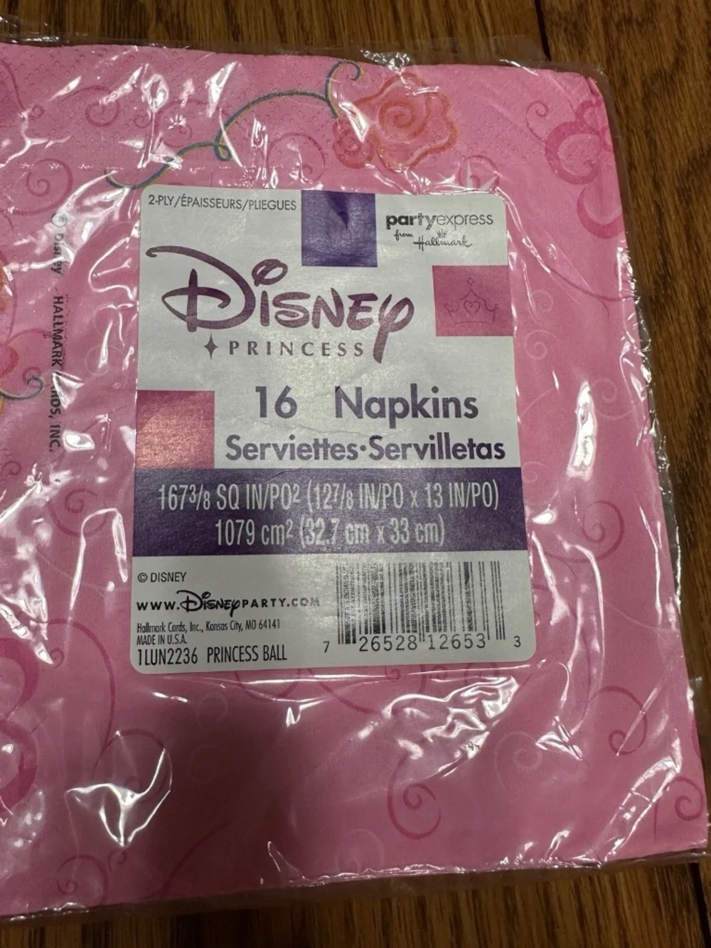 Disney Princess VTG 2004 Birthday Party Supplies Lot Hallmark Heart Plate Napkin
